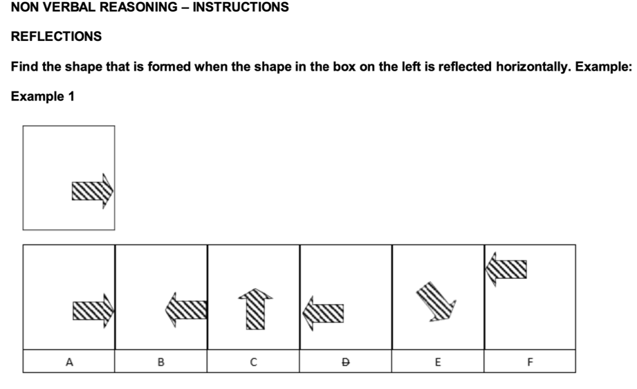 non verbal reasoning example