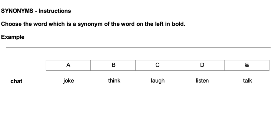 verbal reasoning example 