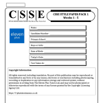 CSSE 11+ Paper Pack 1 (Papers 1 – 5)