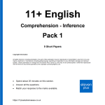 11+ English Short Comprehension  Papers – Pack 1 Inference Focused (9 Papers)