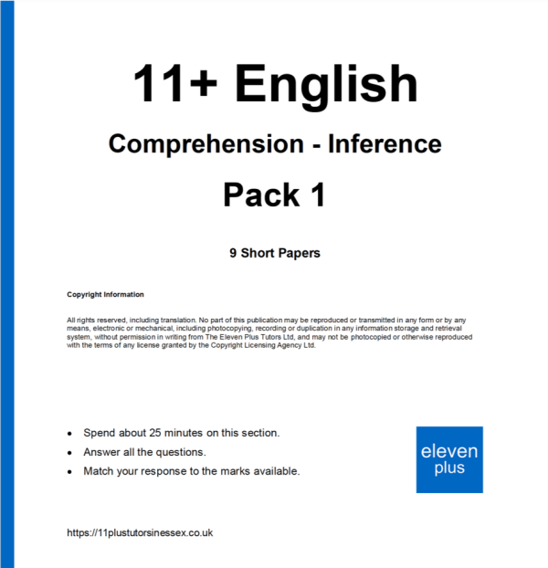 11 plus short comprehension pack1