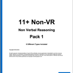 11+ Non-VR Papers  Papers – Non Verbal Reasoning Pack 1 (9 Papers)