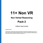 11+ Non-VR Papers  Papers – Non Verbal Reasoning Pack 2 (9 Papers)