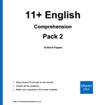 11+ English Short Comprehension  Papers – Pack 2 Inference Focused (9 Papers)