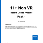 11+ Non-VR   Nets to Cubes Practice – Pack 1